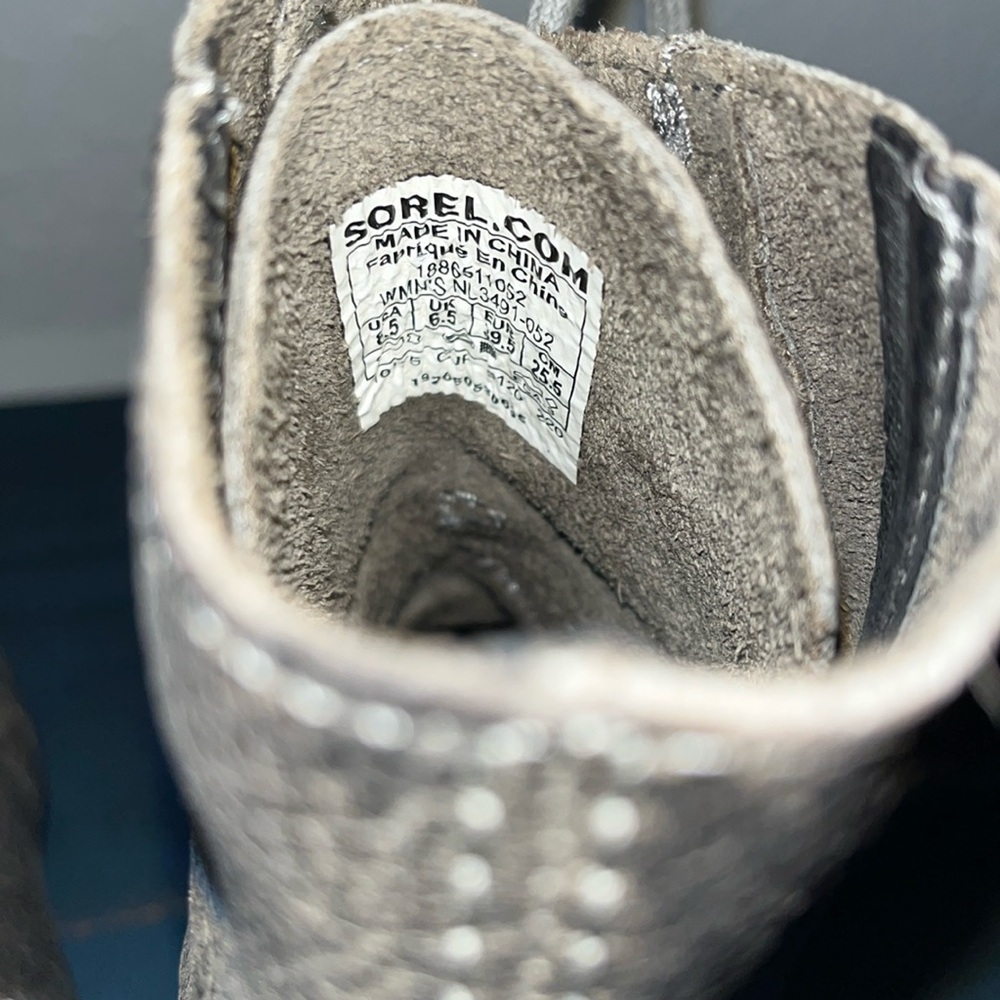 Sorel Joan of Arc Wedge II Boots Quarry Size 8.5 - Picture 7 of 12